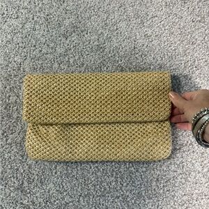 Urban Expressions Free People Woven Straw Clutch Perfect Condition
